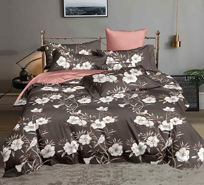 Funda Duvet Estampado Flores Negro D