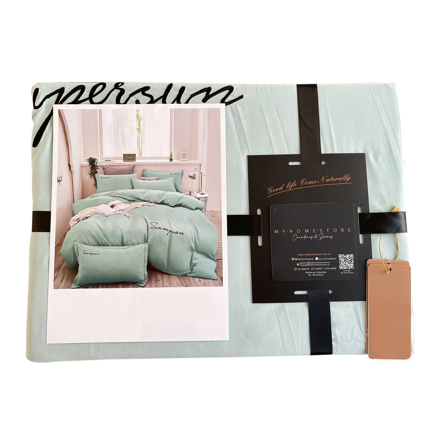Funda Duvet Sampson Bordado Aqua Doble