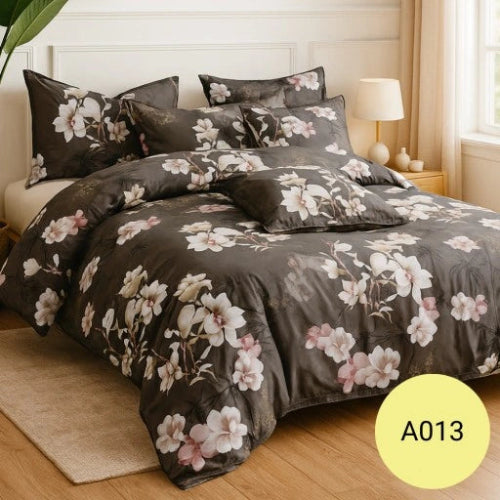 Funda Duvet Estampado Flores Negro D